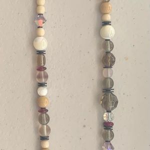 Owens glass 24” vintage necklace